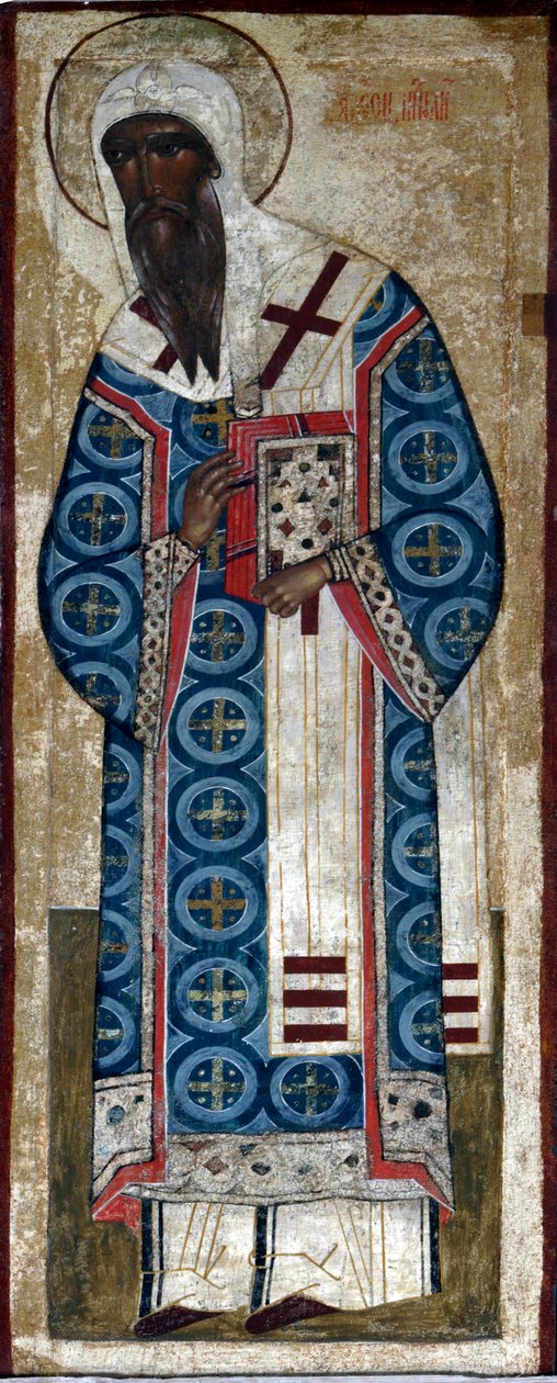 Alexius Szent Metropolita, 16. század. alkotó: Russian icon.