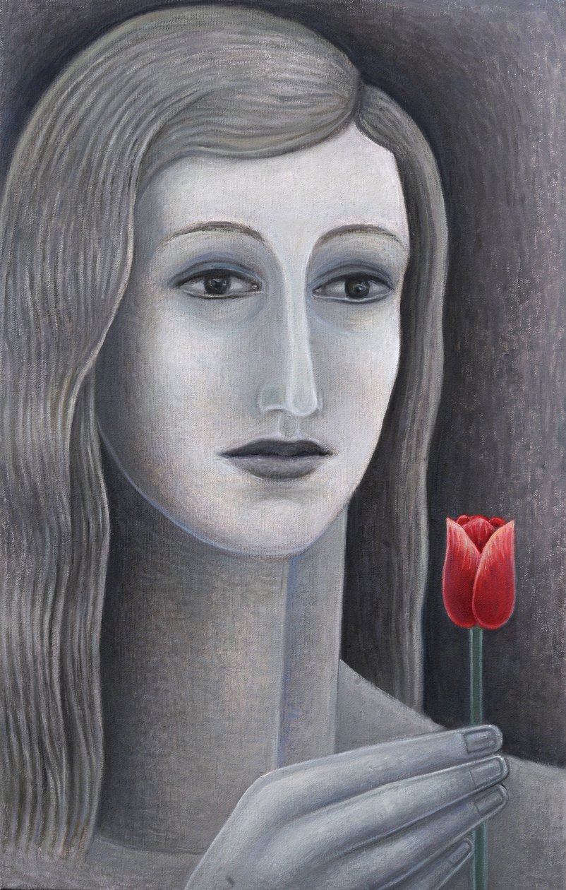 Lány tulipánnal alkotó: Ruth Addinall