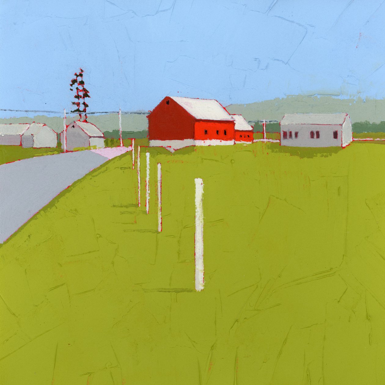 Round the Bend, 2025 (akril, fapanel) alkotó: Ruth Lague