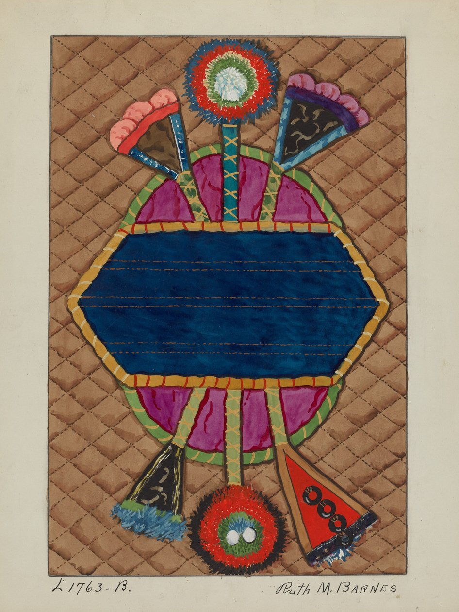 Takaró rátét paplan, c. 1936. alkotó: Ruth M Barnes