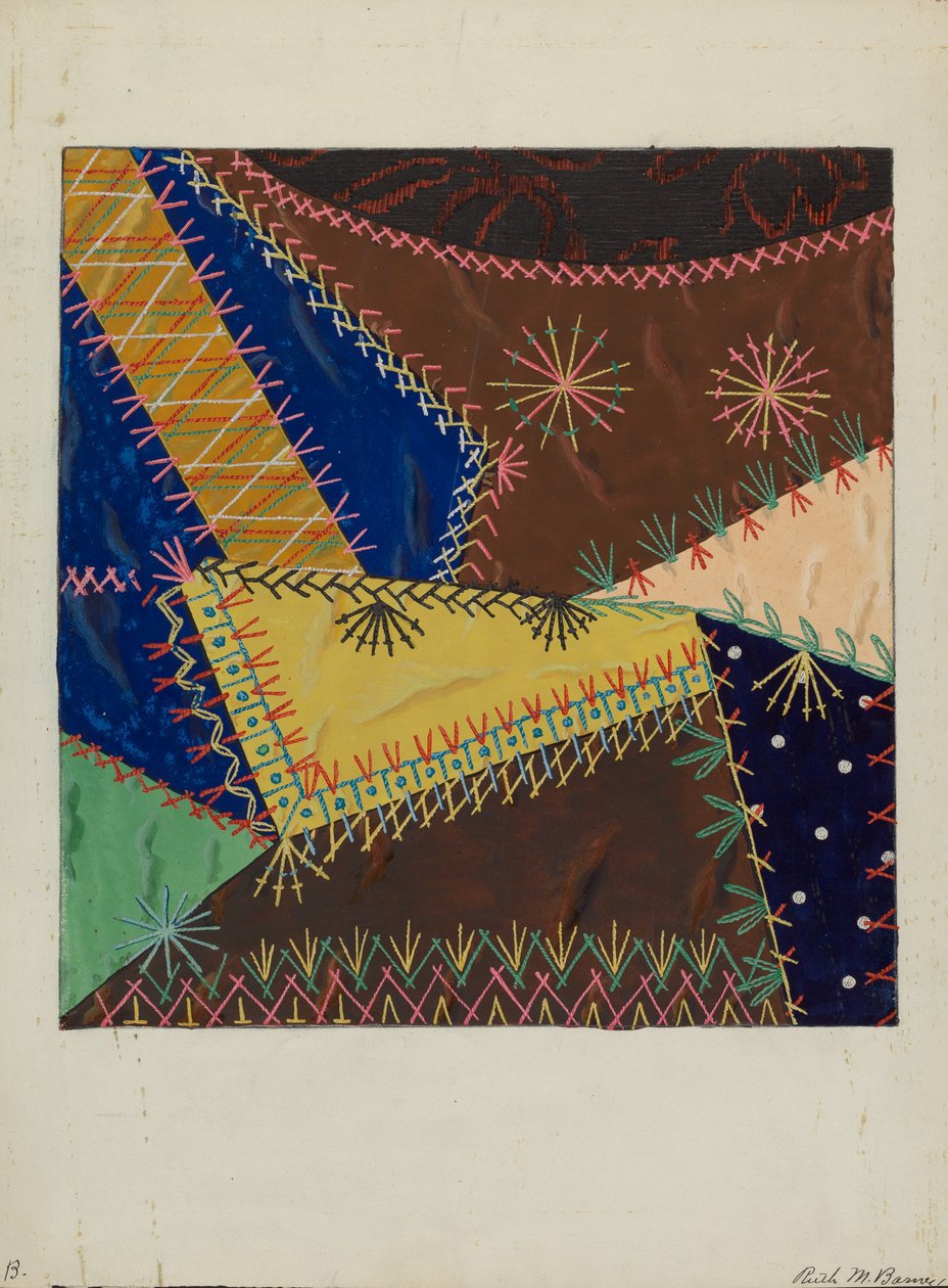 Őrült paplan, c. 1940. alkotó: Ruth M Barnes