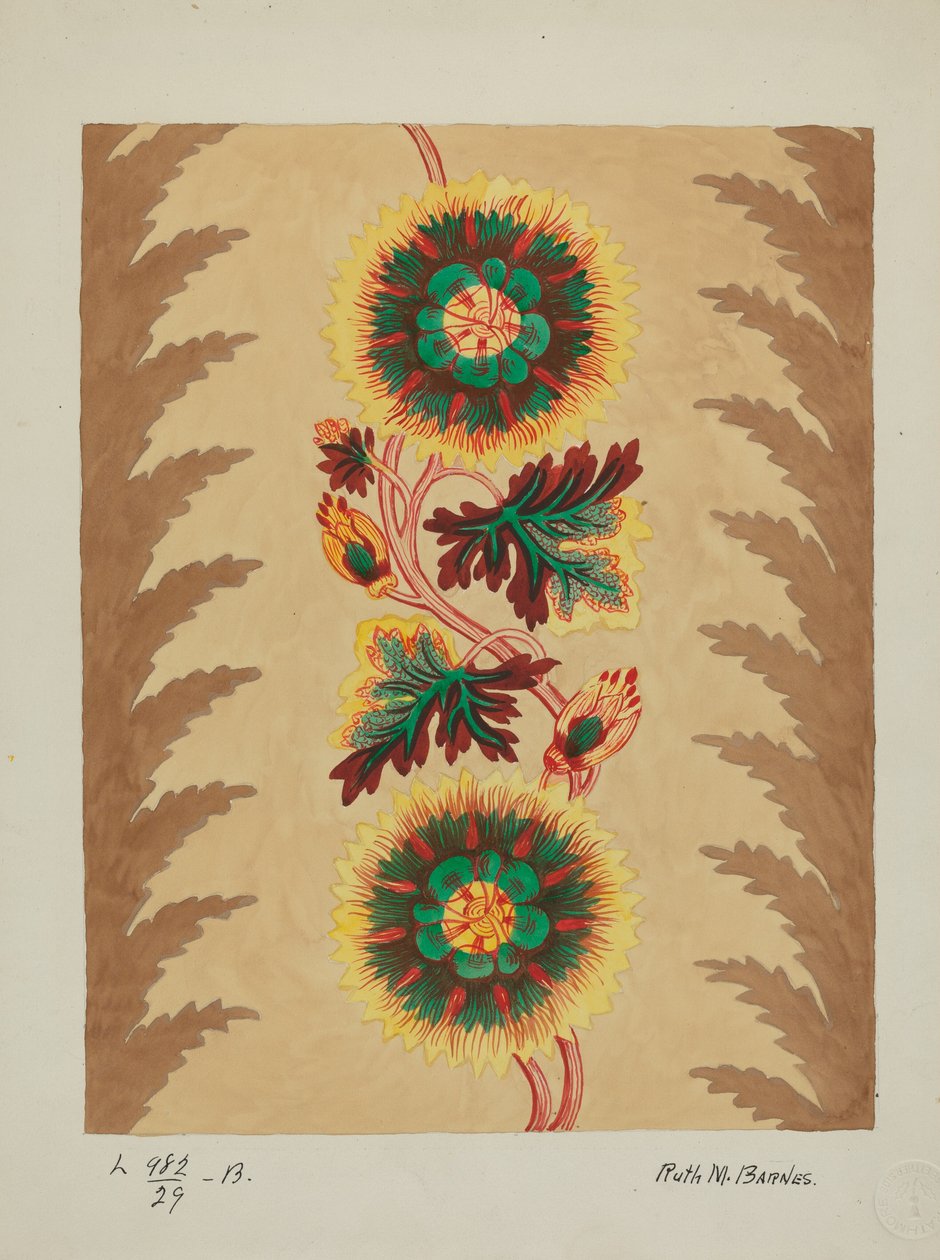 Paplanszakasz, c. 1936. alkotó: Ruth M Barnes