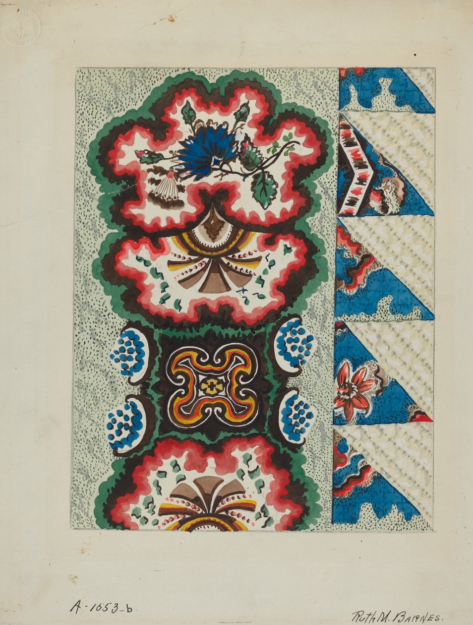 Steppelt takaró, c. 1936. alkotó: Ruth M Barnes