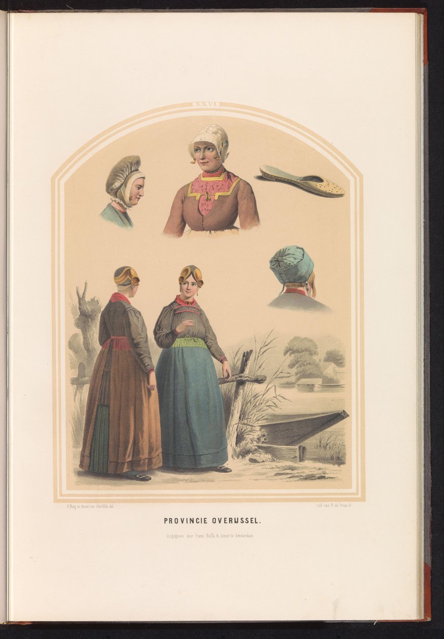 Overijssel népviselete, 1857 Overijssel tartomány / XXVI (cím a tárgyon) alkotó: Ruurt de Vries