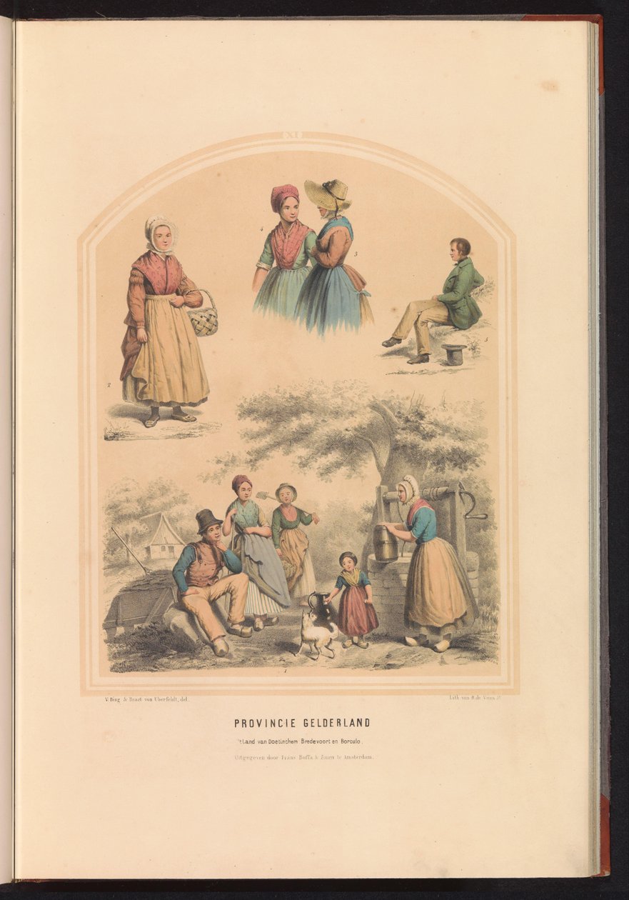 Gelderland tartomány népviselete, 1857 Gelderland tartomány / 