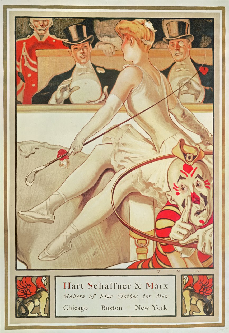 Hart Schaffner és Marx, Fine Clothes for Men, 1925 körül (színes litho) és Marx makers of Fine Clothes for Men, USA, S.N. Abbott (sz. 1874) 1925 körül (plakát) alkotó: S.N. Abbott