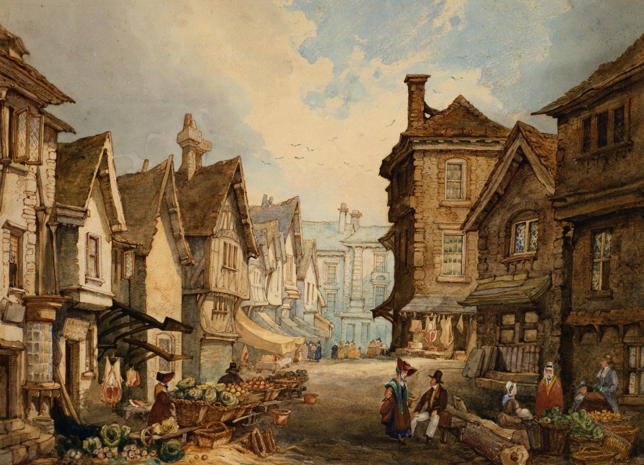 Butchers Row, Coventry, From the North End alkotó: S.R. Lines