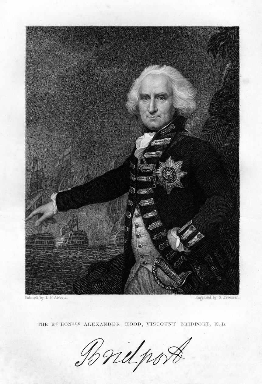 Alexander Hood admirális 1726-1814, Bridport 1. vikomt, 1837. alkotó: S. Freeman