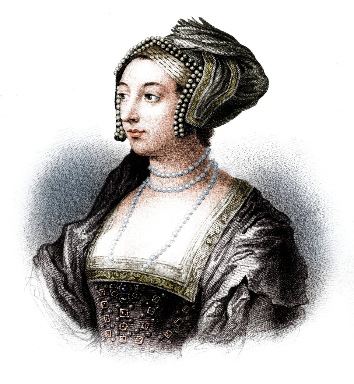 Boleyn Anne, VIII. Henrik második felesége, 19. század alkotó: S. Freeman