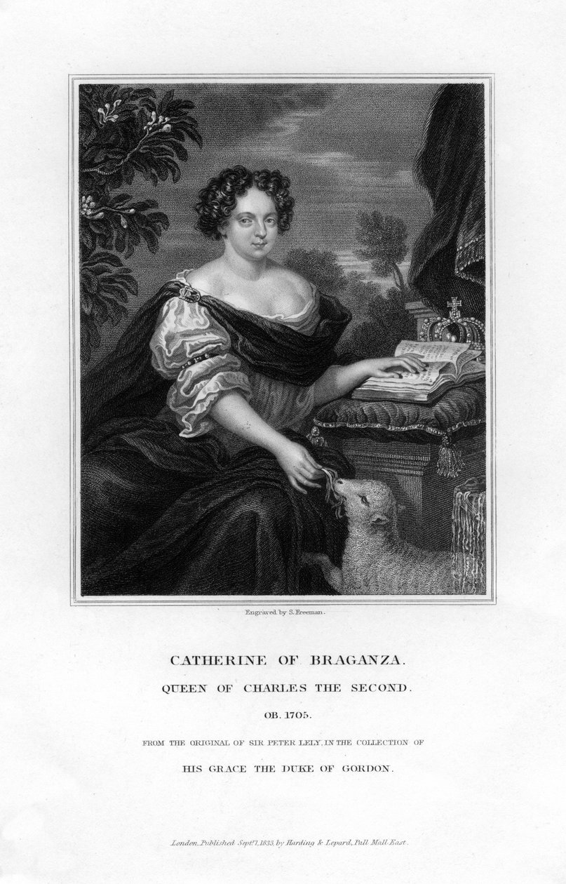 Braganzai Katalin, II. Károly királynője, 1833. alkotó: S. Freeman