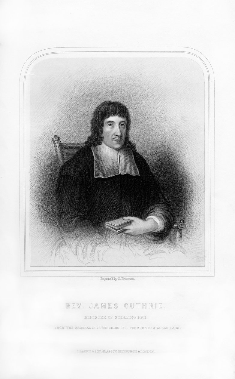 James Guthrie tiszteletes, Stirling minisztere, 1661, 1870. alkotó: S. Freeman