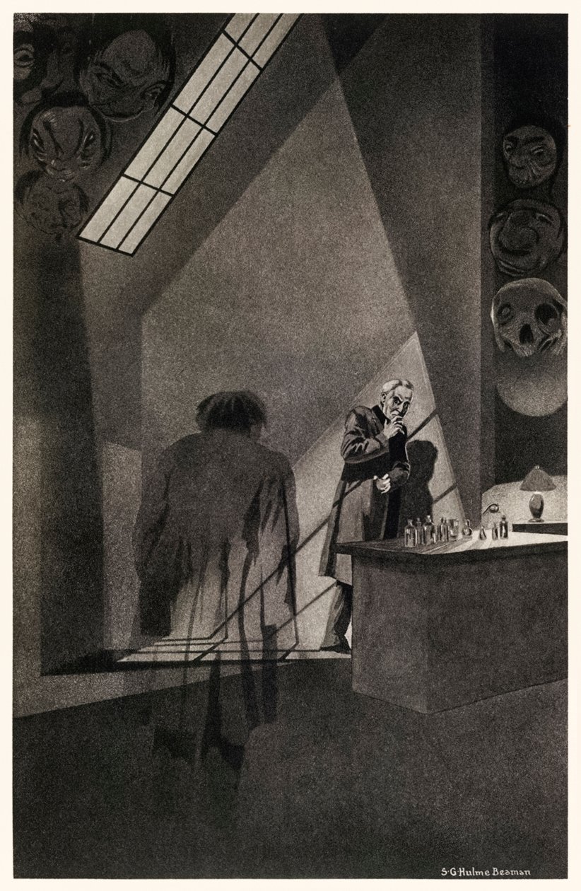 Másik énem horrorja” Robert Louis Stevenson (1850-1894) „Dr. Jekyll és Mr. Hyde furcsa esetéből” Illusztráció: S.G. Hulme Beaman (1887-1932) További információkat lásd alább. alkotó: S. G. Hulme Beamam