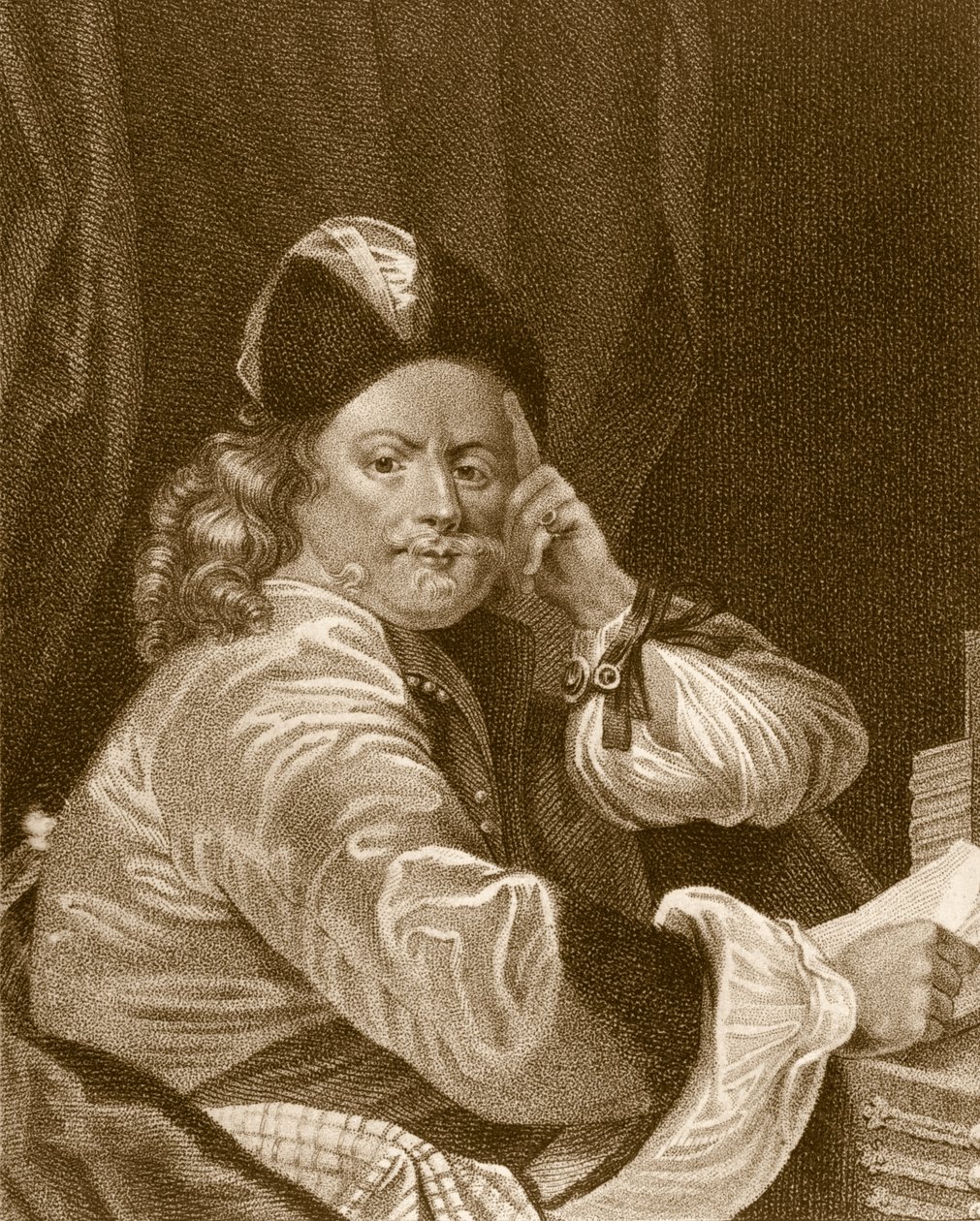 Thomas Killigrew, metszett J.J Van den Bergh alkotó: S. Harding