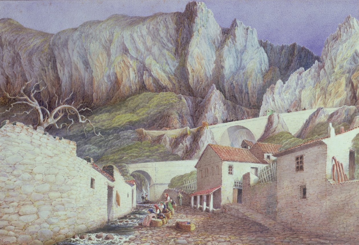 A mentoni szurdok, 1882 (wc, papír) alkotó: S. Holden