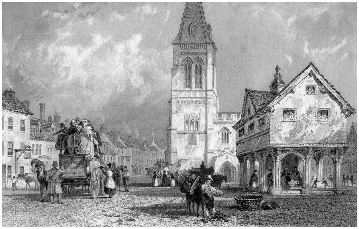 Market Harborough, Leicestershire, 19. század alkotó: S. Lacey
