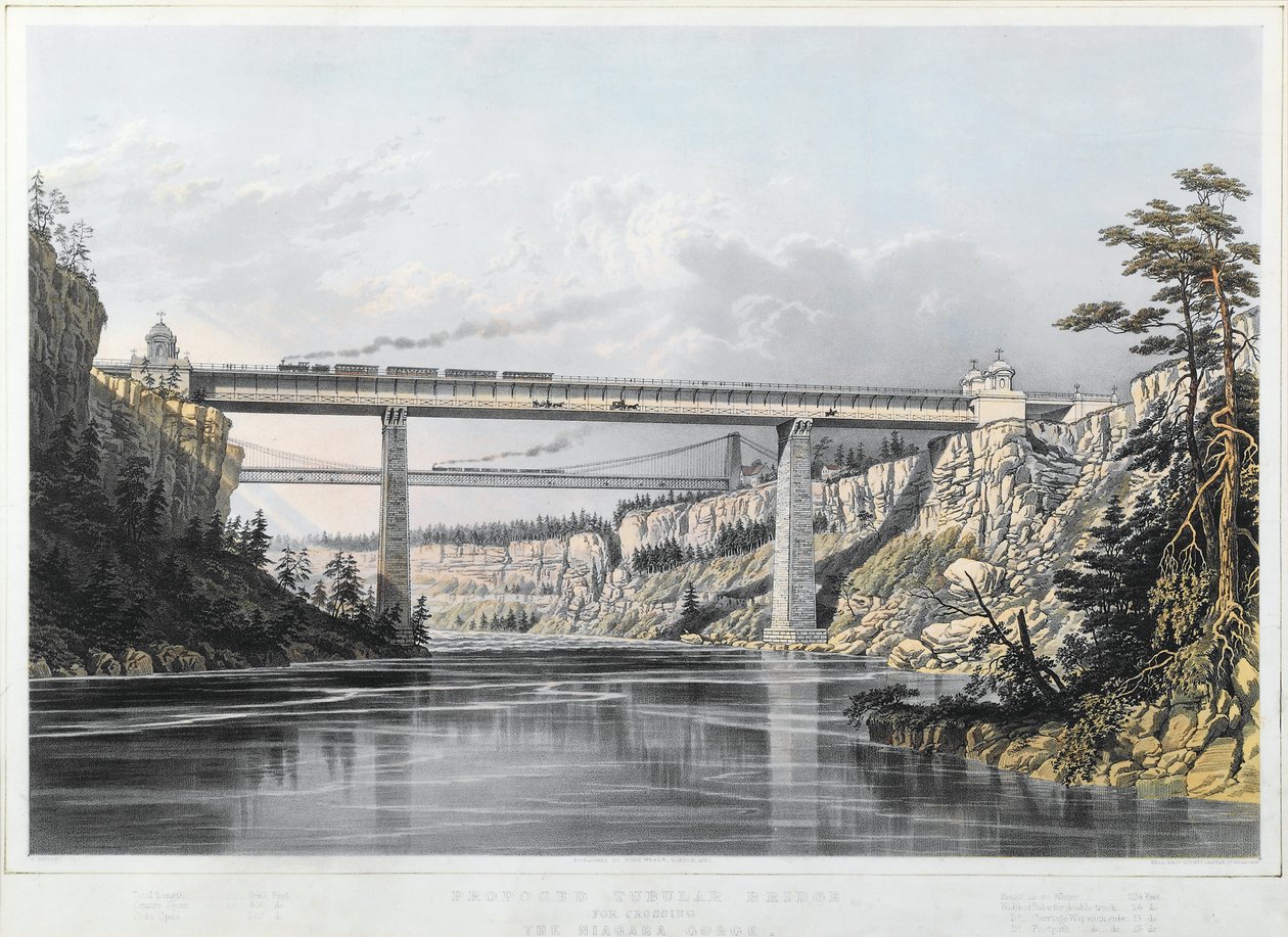 Kanadai Grand Trunk Railway: Victoria Bridge, 1854 alkotó: S. Russell