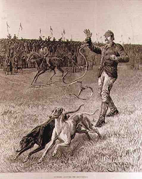 Pályafutás: Slipping the Greyhounds, a The Illustrated London Newsból alkotó: S. T. Dadd