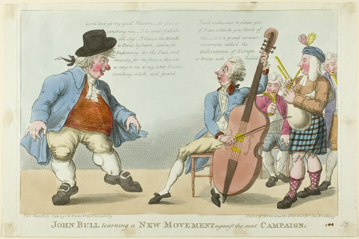 John Bull egy új mozgalom megtanulása alkotó: S. W. Fores