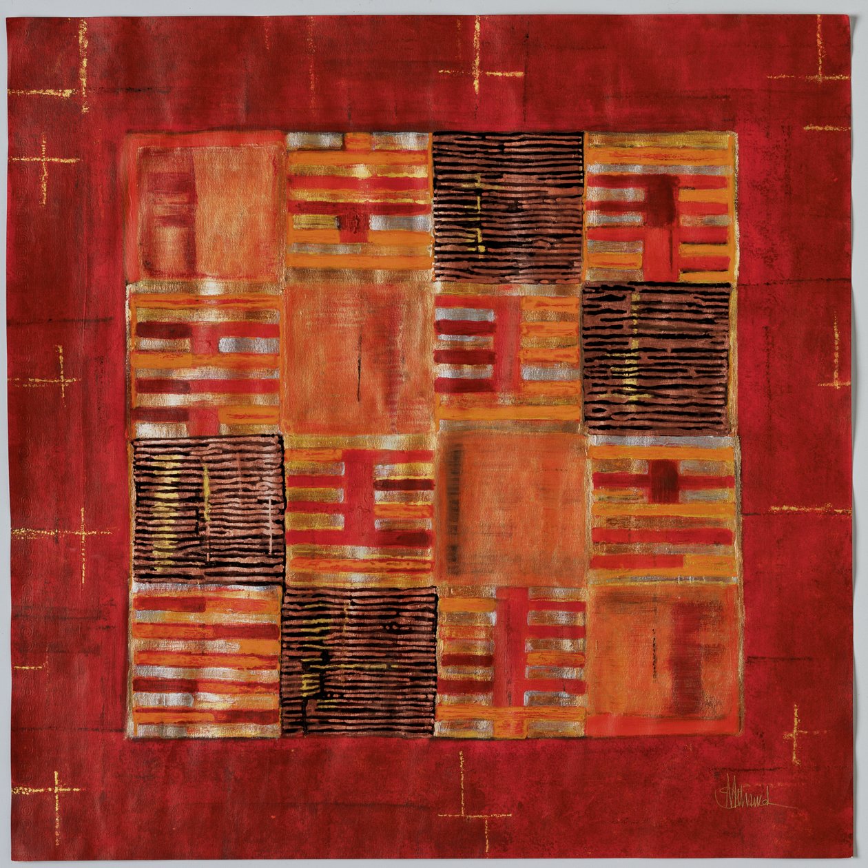 V, 2005 (gouache, akril és tollfestés) alkotó: Sabira Manek