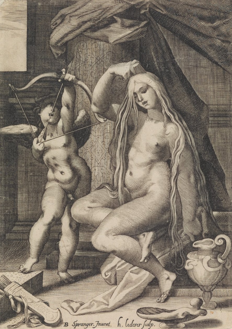 Vénusz és Ámor, 1571-1650. alkotó: Sadeler