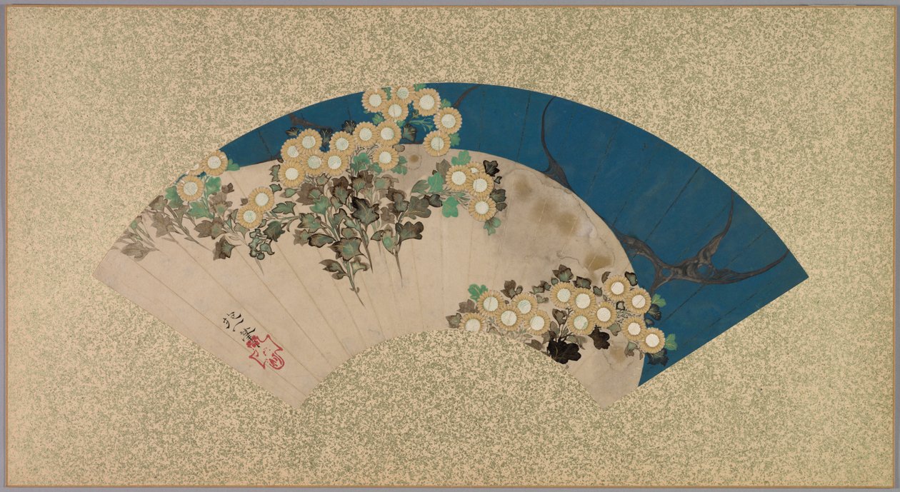 Krizantémok a víz mellett, 1761-1828. alkotó: Sakai Hoitsu