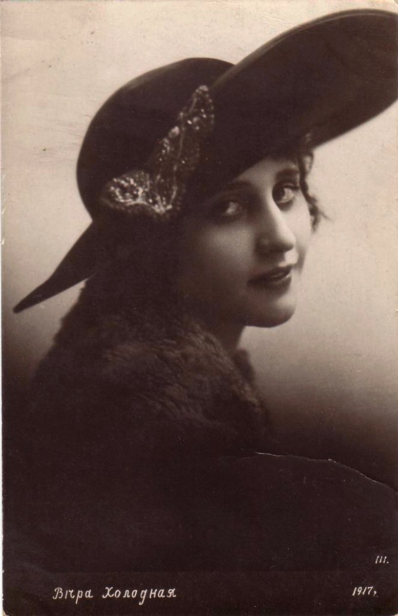 Vera Kholodnaya, orosz némafilm-színésznő, 1917. alkotó: Sakharov and Orlov