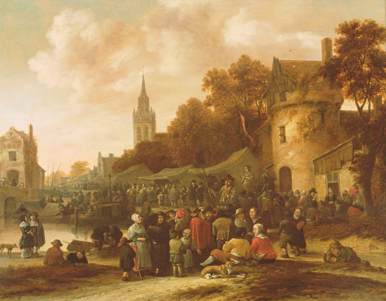 Falusi vásár, 17. század alkotó: Salomon Rombouts
