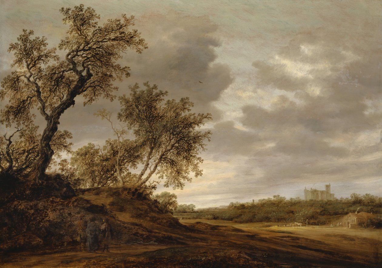 Útban Emmaus felé, 1643 alkotó: Salomon van Ruisdael or Ruysdael