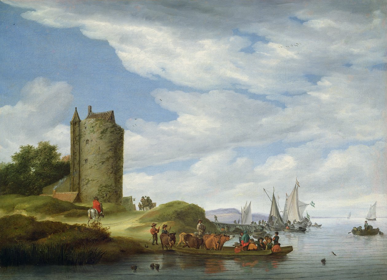 Folyótorkolat az Őrtoronnyal alkotó: Salomon van Ruisdael or Ruysdael