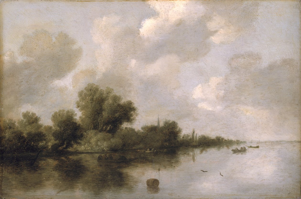 Folyói táj, 1632 alkotó: Salomon van Ruisdael or Ruysdael