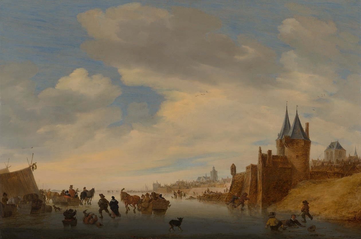 Téli táj Arnhemben, 1653 alkotó: Salomon van Ruisdael or Ruysdael