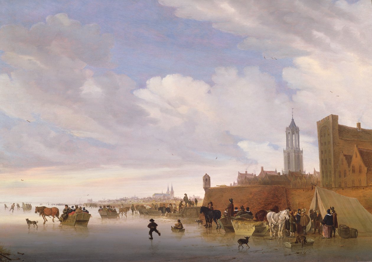 Téli jelenet Utrecht közelében, 1658 alkotó: Salomon van Ruisdael or Ruysdael