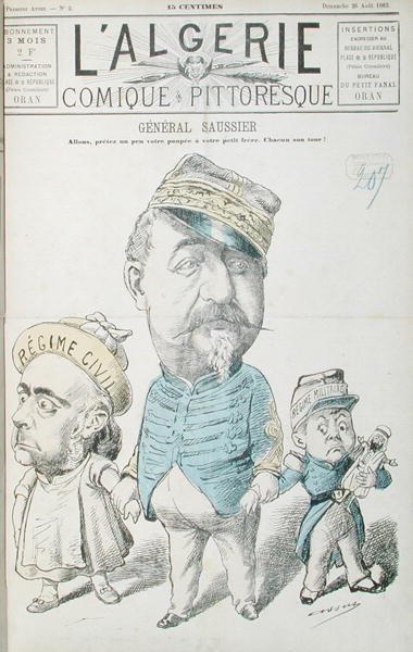 Felix Gustave Saussier tábornok (1828-1905) karikatúrája, a "L