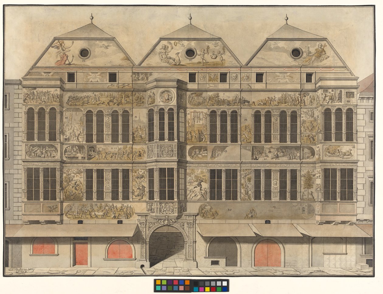 A Hasenhaus a Kärntner Straßén alkotó: Salomon Kleiner