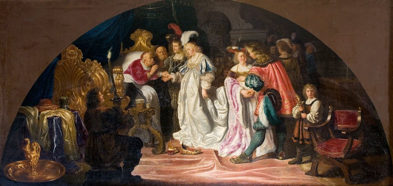 Mennyezeti festmény a Kronborg kastélyból, Dánia, 1642 körül alkotó: Salomon Koninck