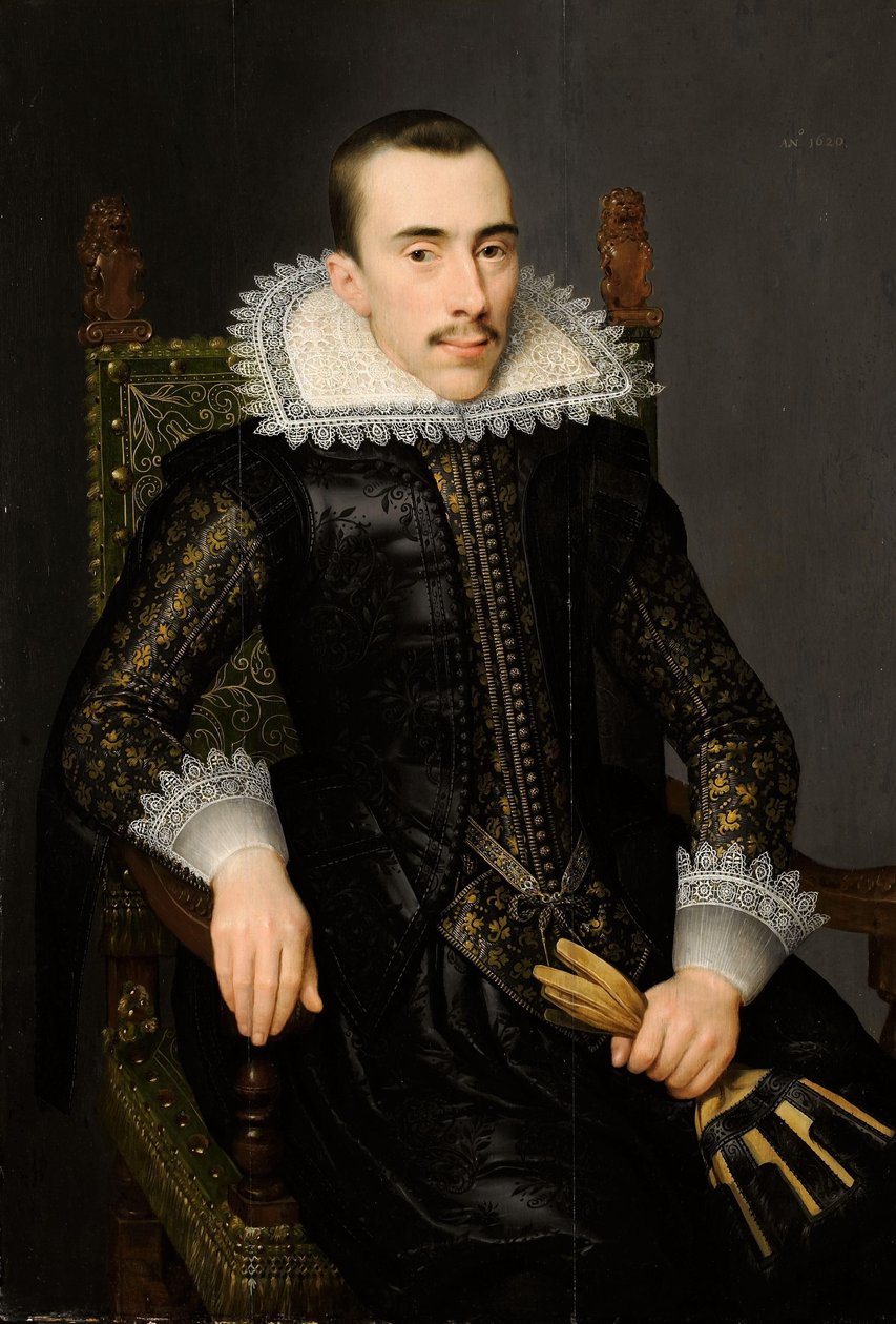 Egy férfi portréja, valószínűleg Walterus Fourmenois (1596-1653) alkotó: Salomon Mesdach (attributed to)