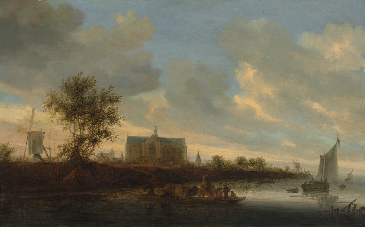 Kilátás Alkmaar városára. alkotó: Salomon Ruysdael