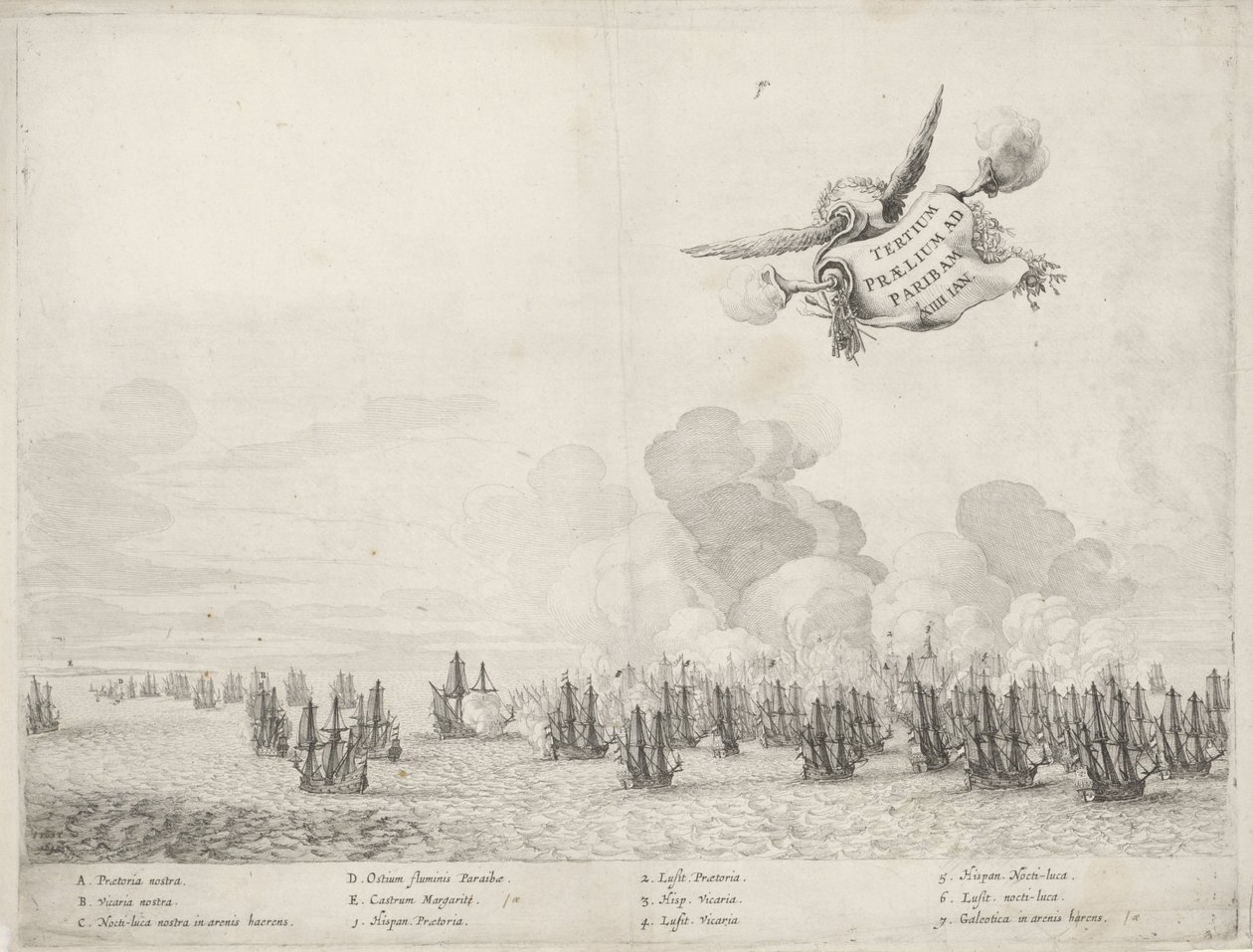 Harmadik összecsapás a portugál flottával Paraibában, 1640 alkotó: Salomon Savery