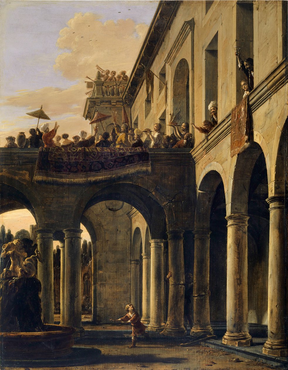 Sámson lerombolja Dagon templomát alkotó: Salomon de Bray