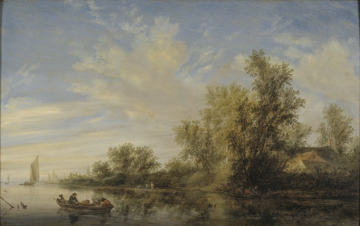 Folyói táj alkotó: Salomon van Ruysdael