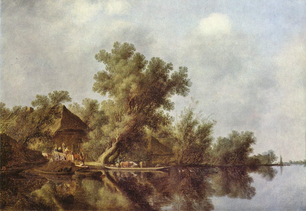 Folyóparti táj alkotó: Salomon van Ruysdael