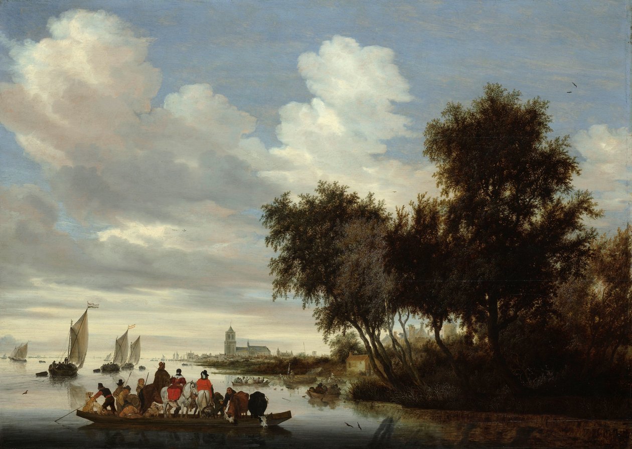 Folyói táj komppal Folyói táj komppal alkotó: Salomon van Ruysdael