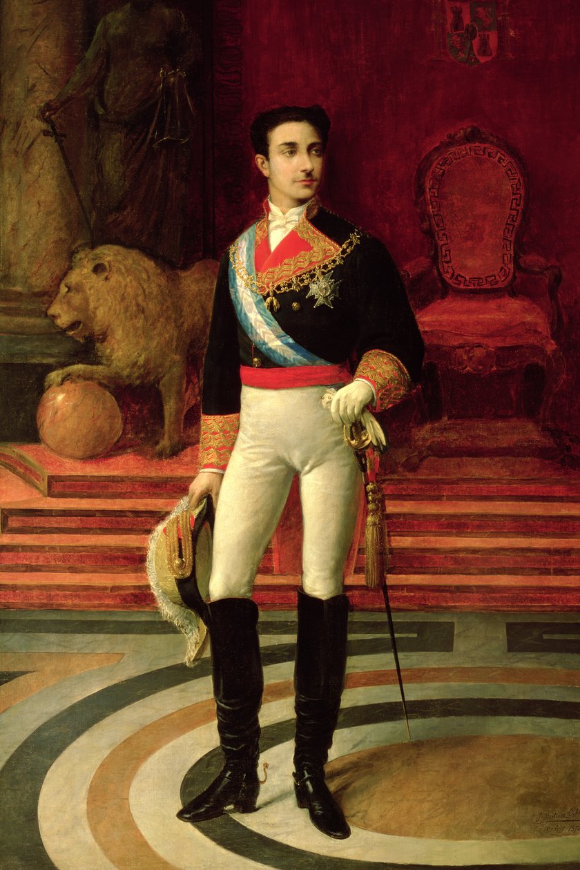 XII Alfonz (1857-85) portréja 1876 alkotó: Salvador Martinez Cubells