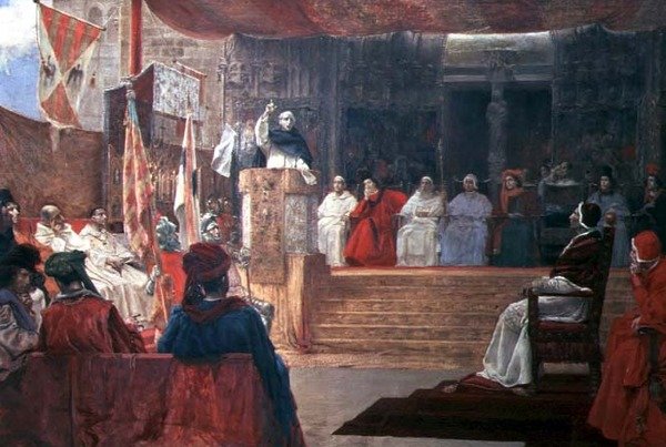 Caspe kiegyezése 1412-ben (olaj, vászon) alkotó: Salvador Viniegra y Lasso de la Vega