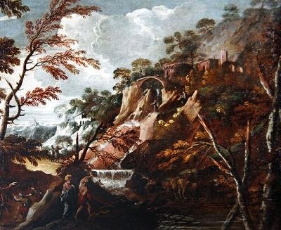 Táj figurákkal alkotó: Salvator Rosa
