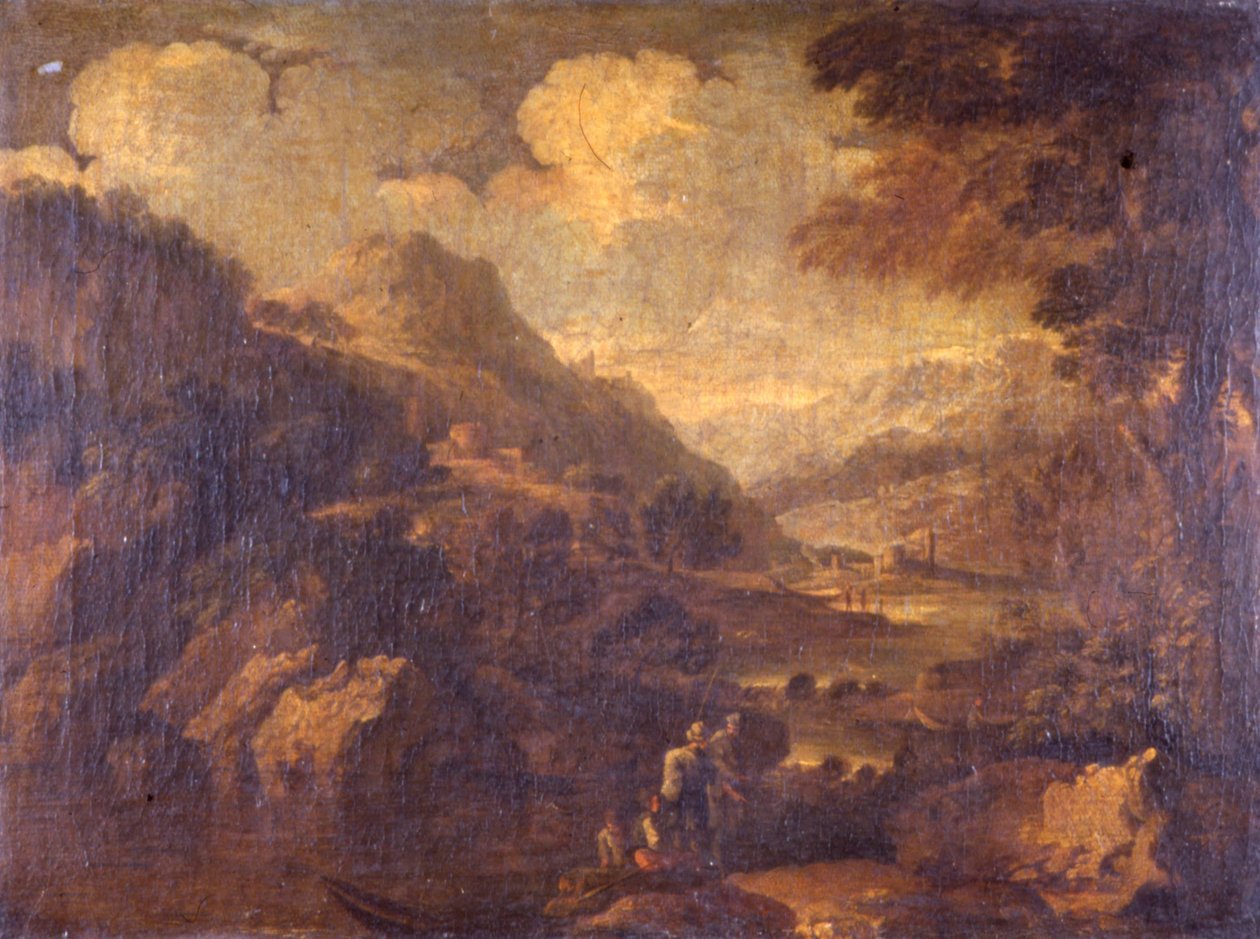 Hegyvidéki táj alkotó: Salvator Rosa