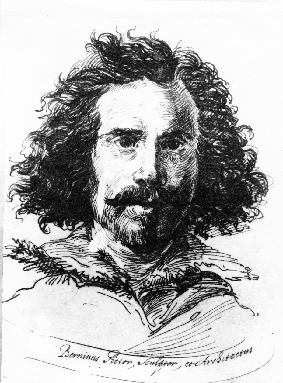 Giovanni Lorenzo Bernini portréja, James Basire nyomat, 1764 (rézkarc mezzotinttal) alkotó: Salvator Rosa