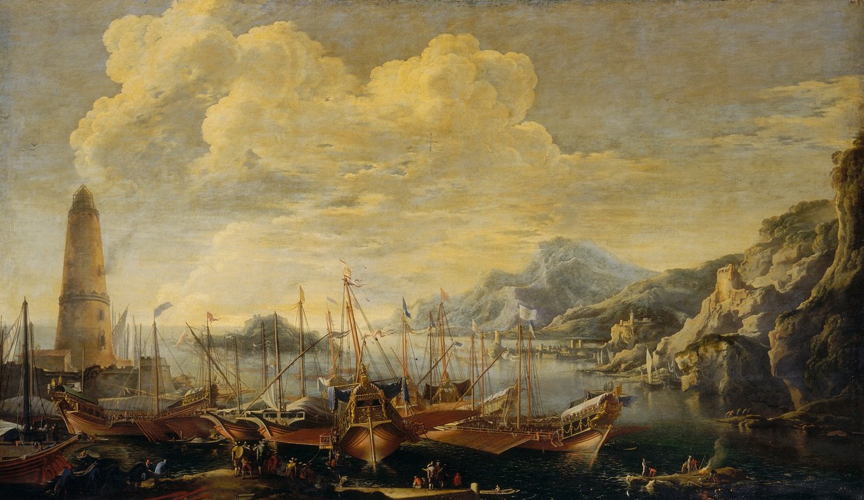Tengeri táj világítótoronnyal alkotó: Salvator Rosa