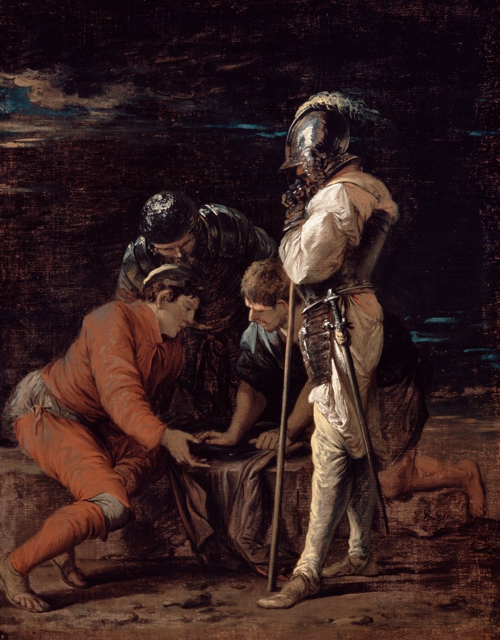 Katonák szerencsejáték alkotó: Salvator Rosa