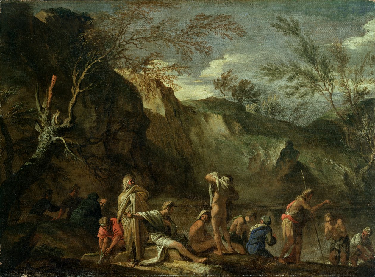 Krisztus keresztsége alkotó: Salvator Rosa